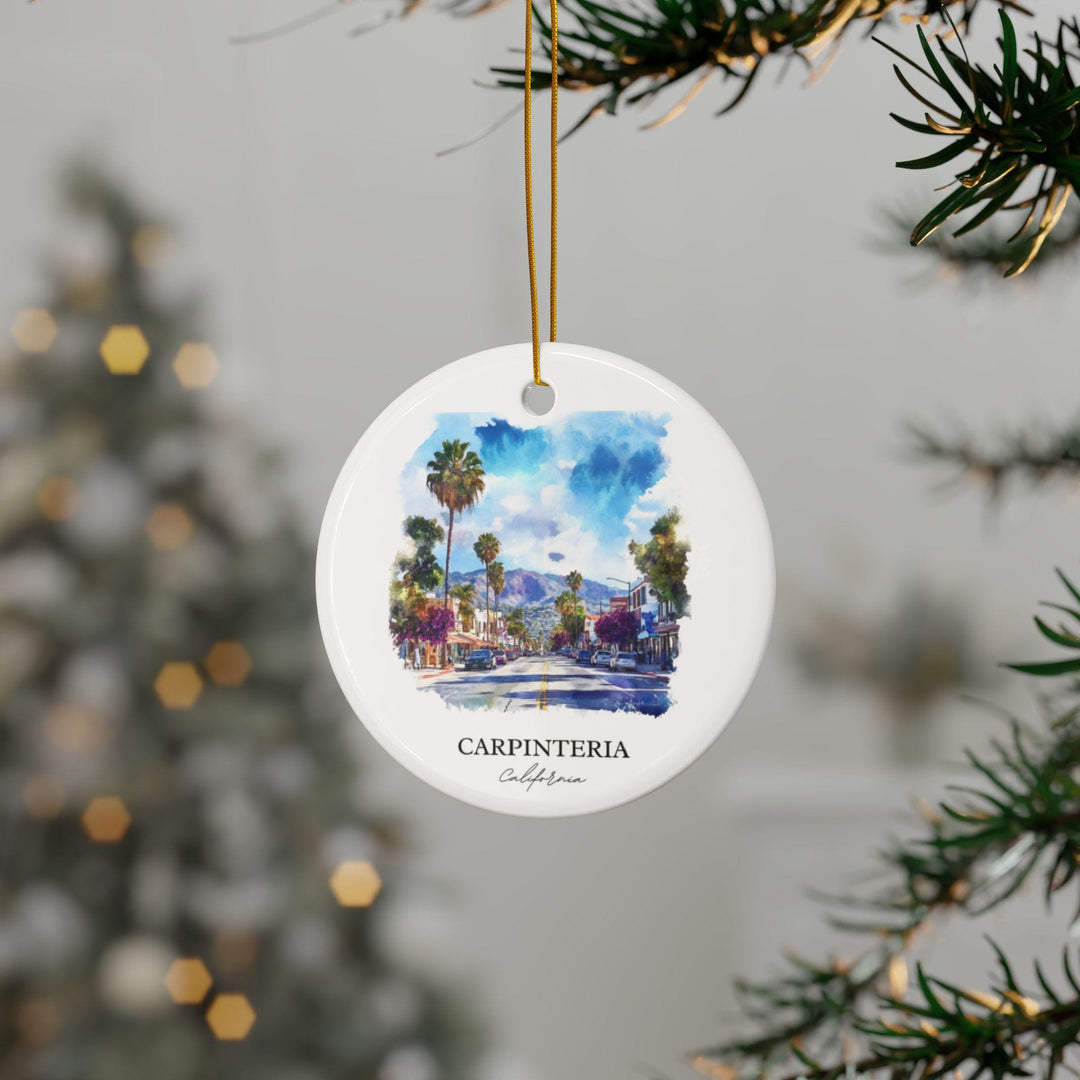 Carpinteria Ornament: Unique Carpinteria CA Souvenir, Carpinteria Xmas Decor, and Authentic Santa Barbara Gift