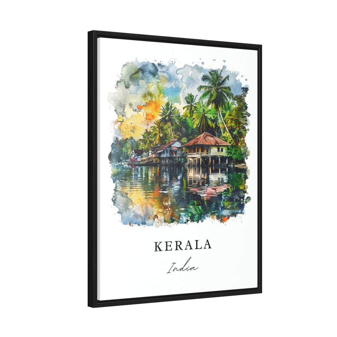 Kerala Wall Art, Kerala India Print, Kerala Watercolor, India Gift,