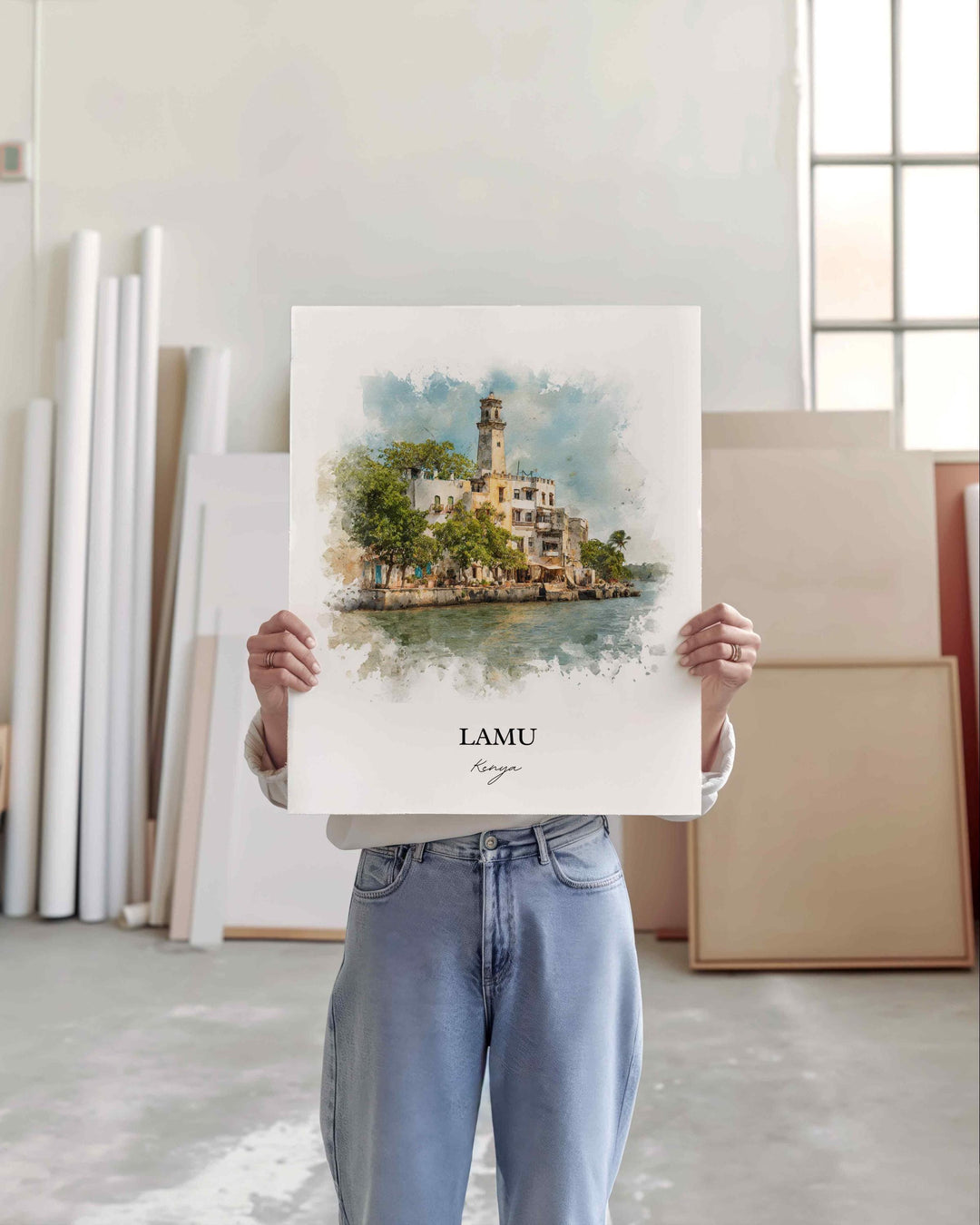 Lamu, Kenya – Watercolor Art Print