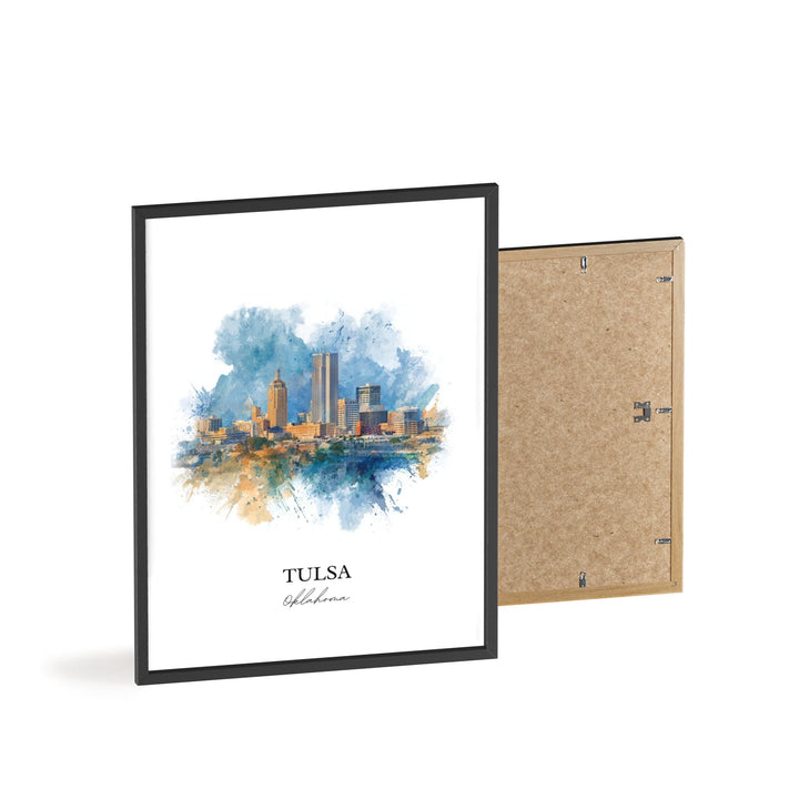 Tulsa, Oklahoma – Watercolor Art Print