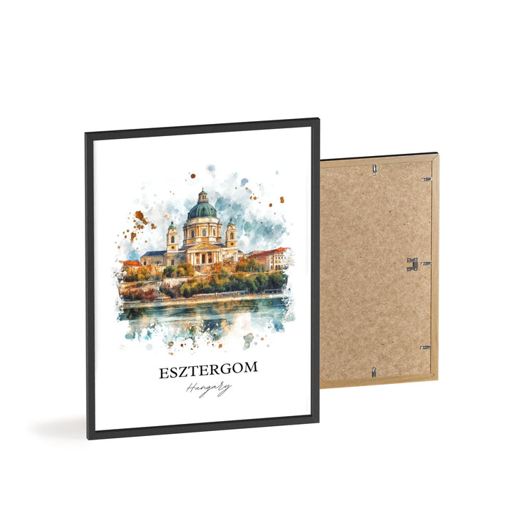 Esztergom Wall Art, Budapest Print, Hungary Watercolor Art, Esztergom Hungary Gift, Travel Print, Travel Poster, Housewarming Gift
