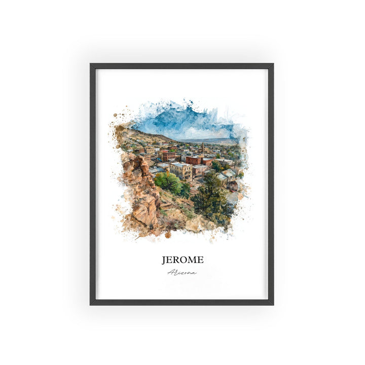 Jerome, Arizona – Watercolor Art Print