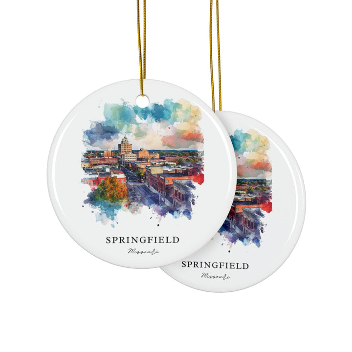 Springfield Missouri Ornament: Unique Springfield MO Souvenir, Missouri Xmas Decor, and Authentic Springfield MO Gift