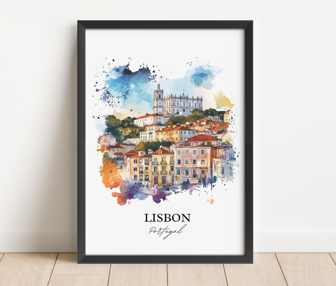 Lisbon, Portugal – Watercolor Art Print