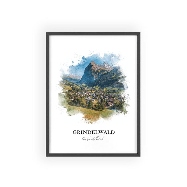 Grindelwald, Switzerland – Watercolor Art Print