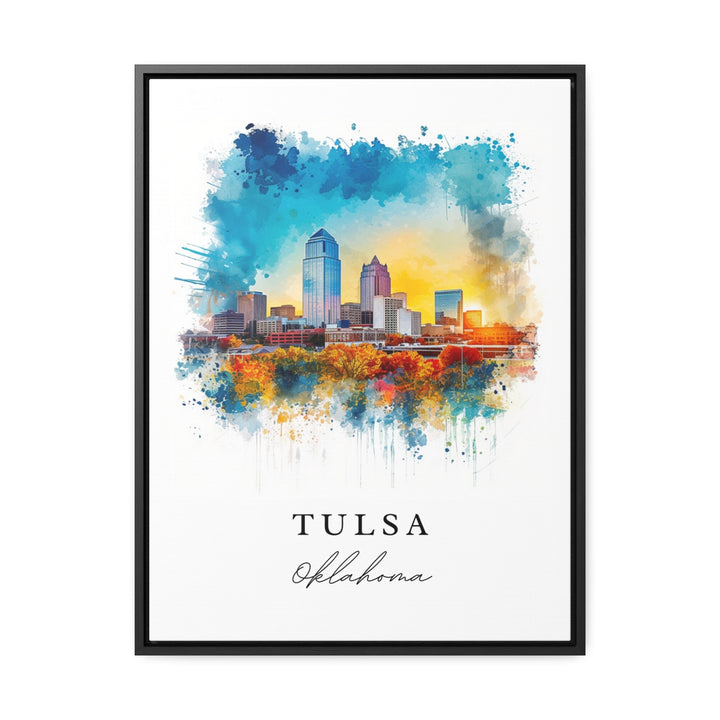 Tulsa Oklahoma wall art - Oklahoma, Tulsa print, Tulsa OK Wedding gift, Tulsa Skyline Birthday present, Tulsa OK Custom Text, Perfect Gift