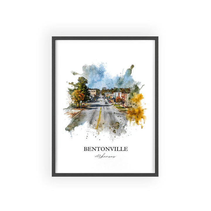 Bentonville, Arkansas – Watercolor Art Print