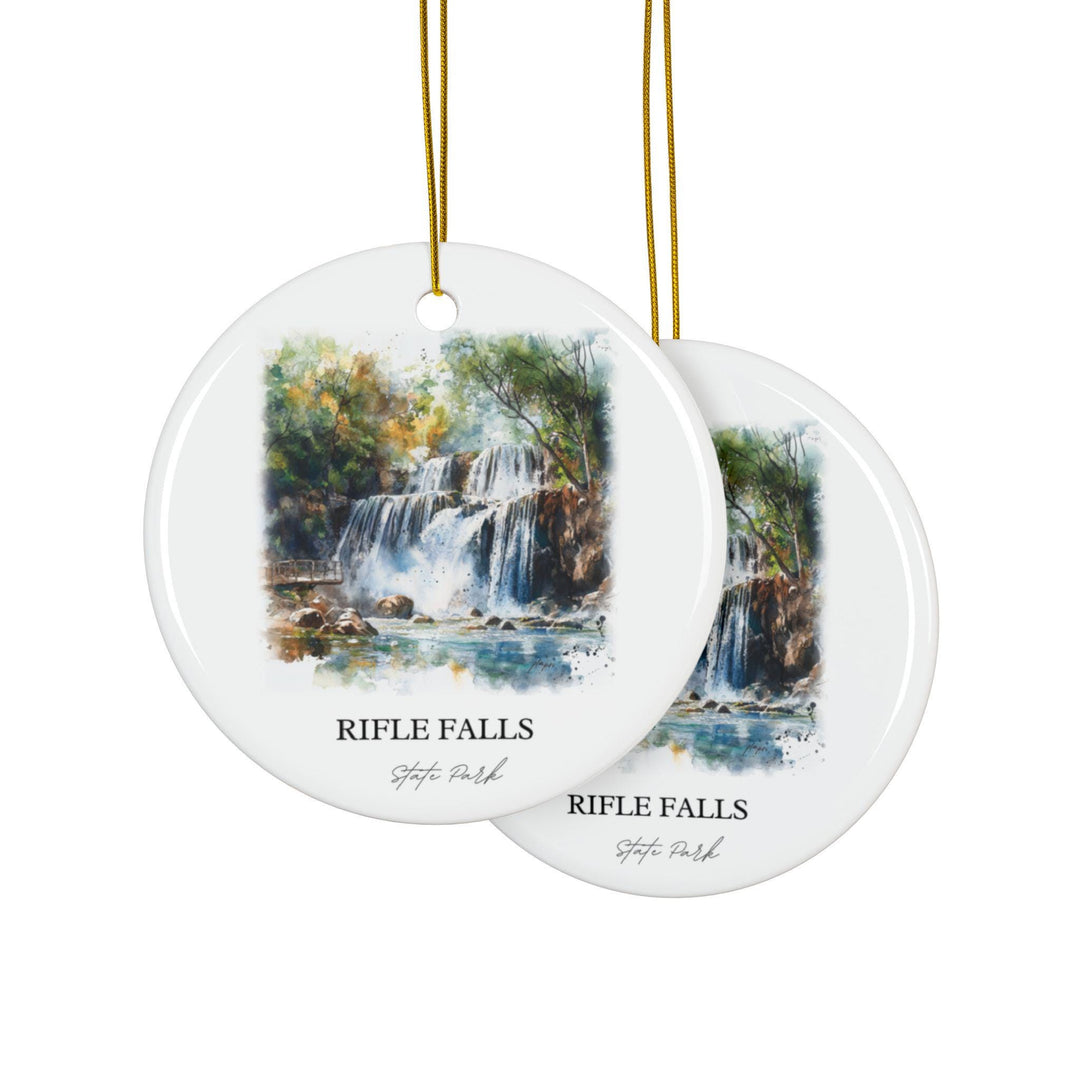 Rifle Falls Ornament: Unique Rifle Falls Souvenir, Rifle Falls State Park Xmas Decor, and Authentic Rifle Falls Gift