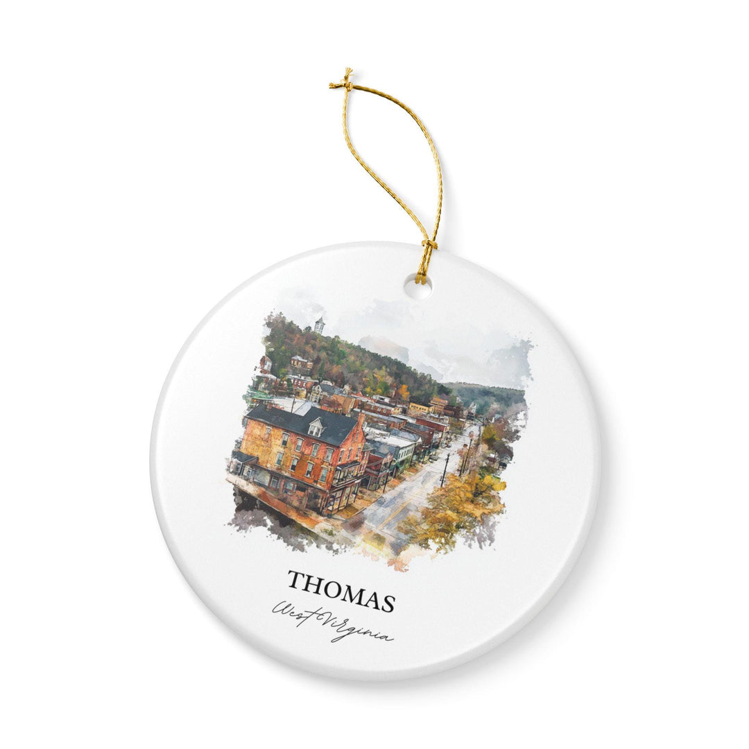Thomas WV Ornament: Unique Thomas Souvenir, Thomas West Virginia Xmas Decor, and Authentic West Virginia Gift