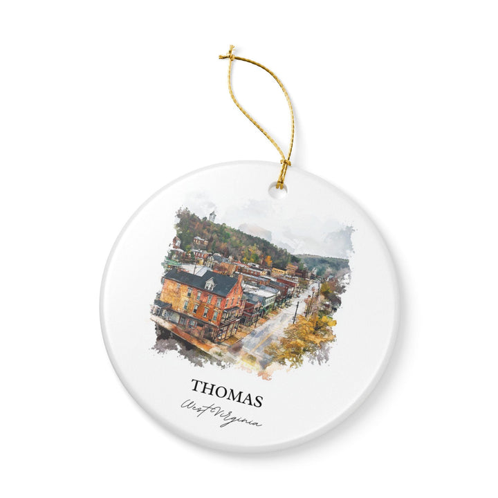 Thomas WV Ornament: Unique Thomas Souvenir, Thomas West Virginia Xmas Decor, and Authentic West Virginia Gift