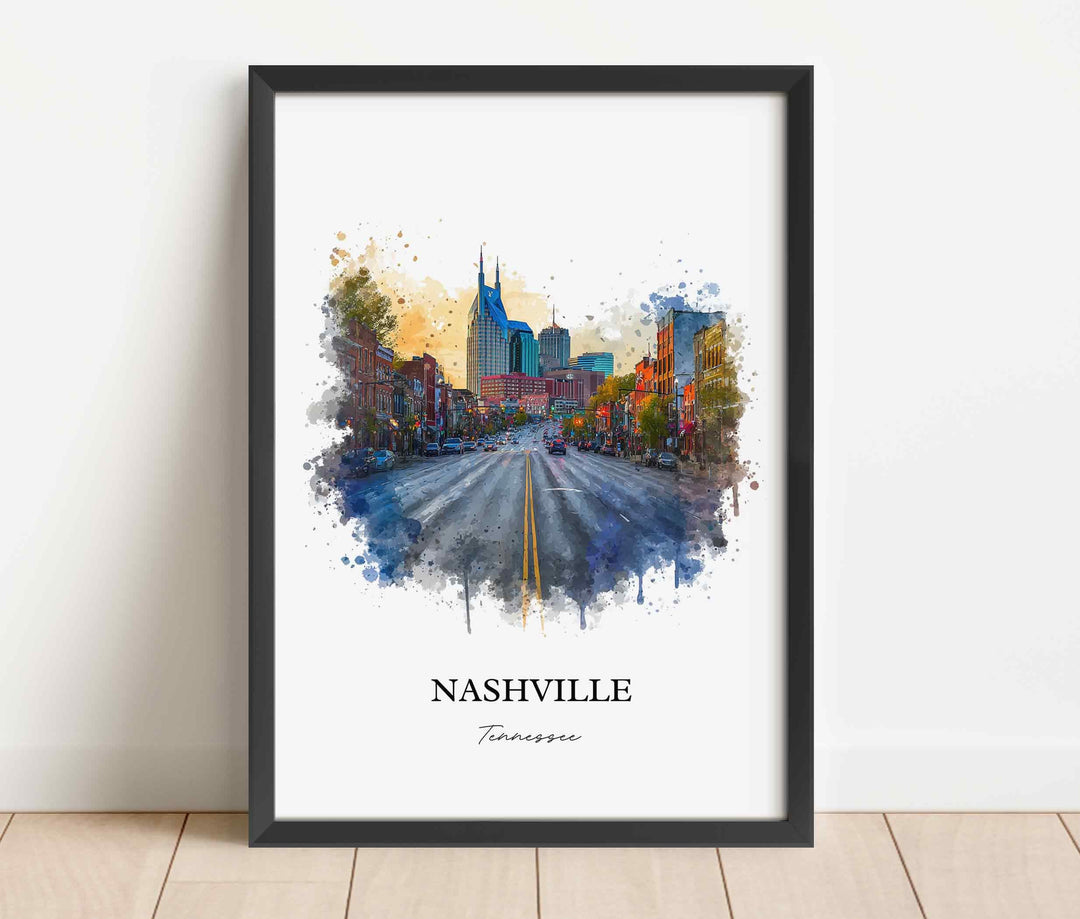 Nashville, Tennessee – Watercolor Art Print