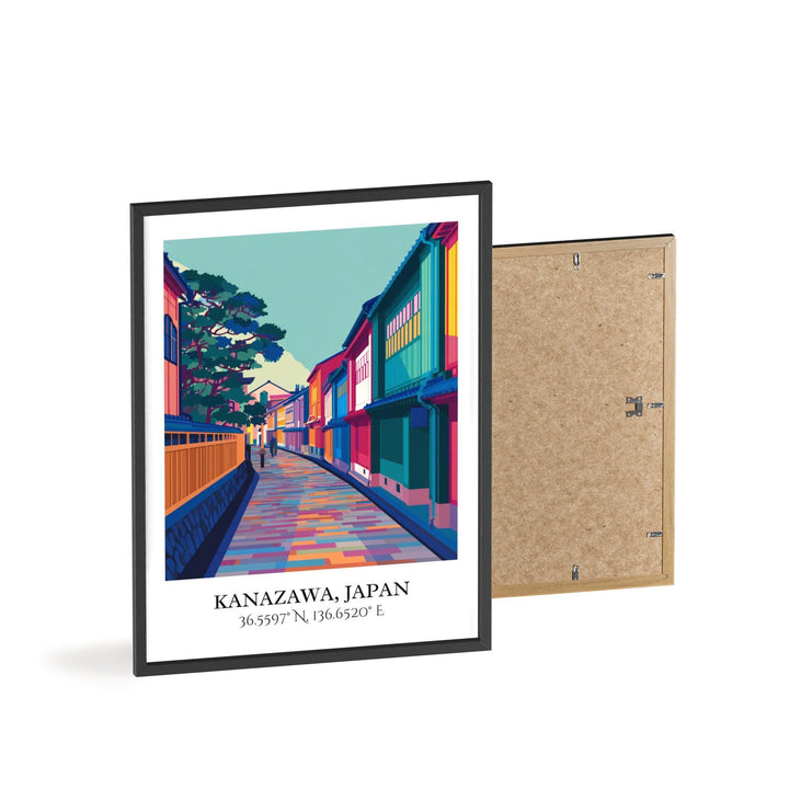 Kanazawa Art, Kanazawa Japan Retro Travel Art, Japan Home Decor, Japan Gift, Japan Travel Art, Travel Prints, Housewarming Gift