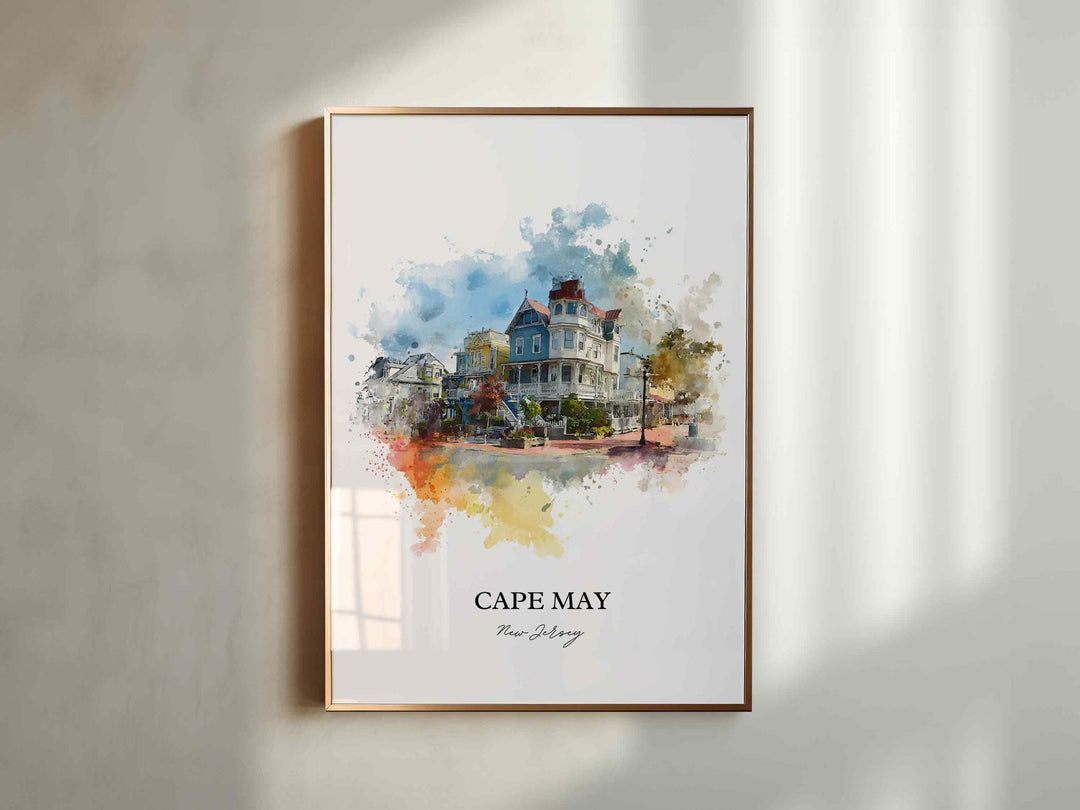 Cape May, New Jersey – Watercolor Art Print