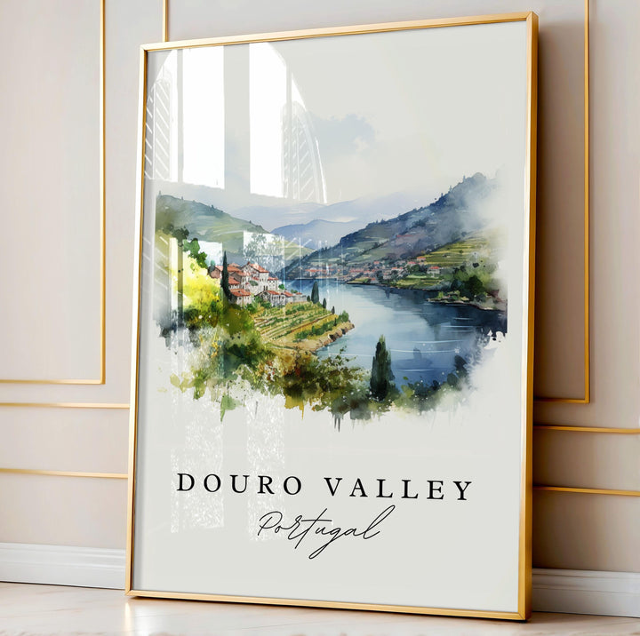 Douro Valley Portugal wall art - Portugal, Douro Valley poster, Douro Valley Wedding gift, Birthday present, Custom Text, Personalized Gift