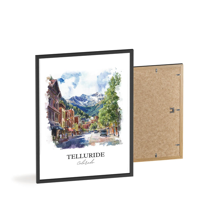 Telluride Wall Art, Telluride CO Print, Colorado Ski Art, Telluride Colorado Gift, Travel Print, Travel Poster, Housewarming Gift