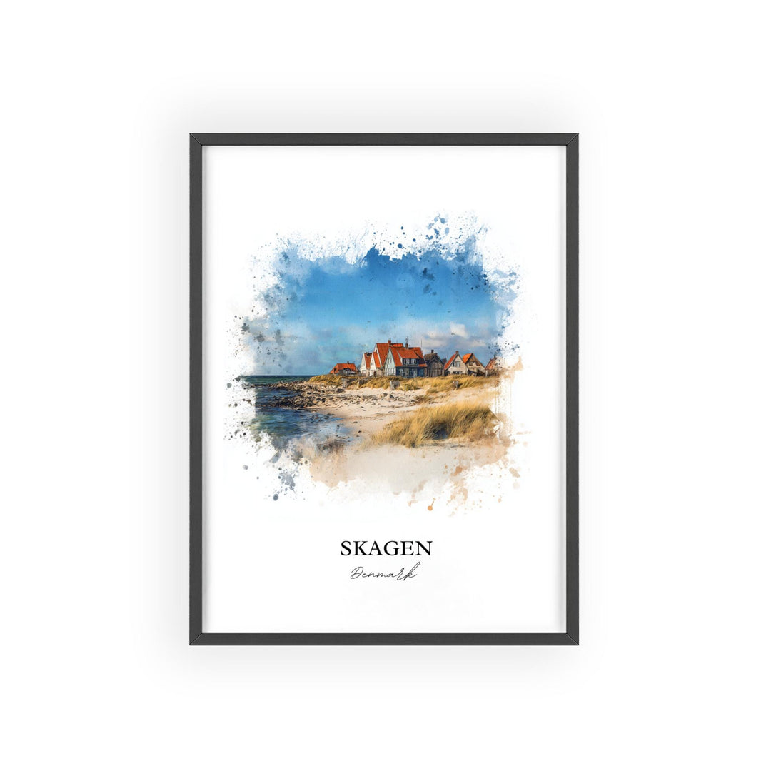 Skagen, Denmark – Watercolor Art Print