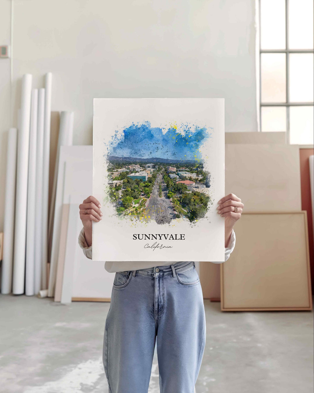 Sunnyvale, California – Watercolor Art Print