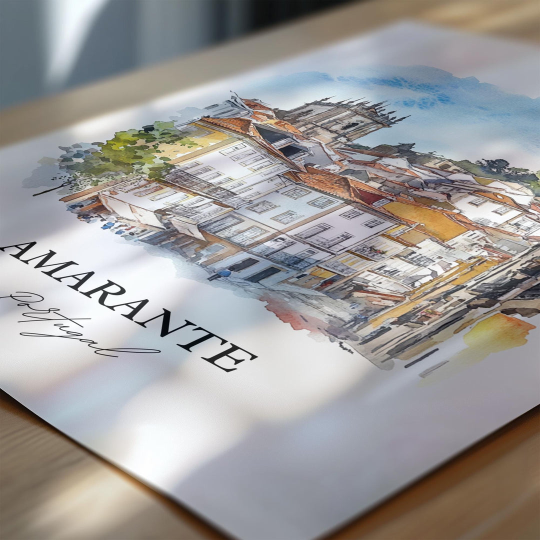 Amarante, Portugal – Watercolor Art Print