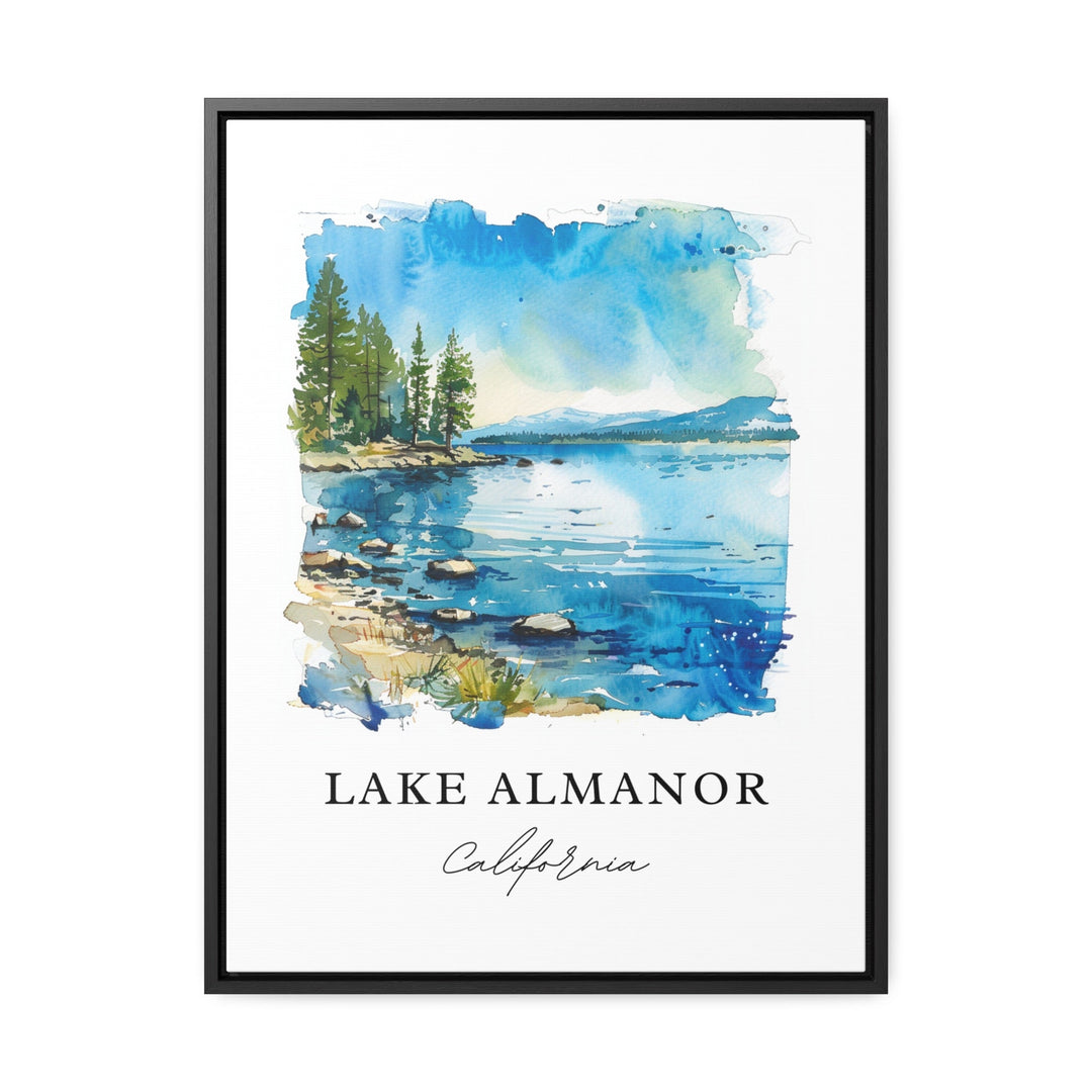 Lake Almanor Wall Art, Plumas County Print, Lake Almanor Watercolor, Lake Almanor CA Gift,