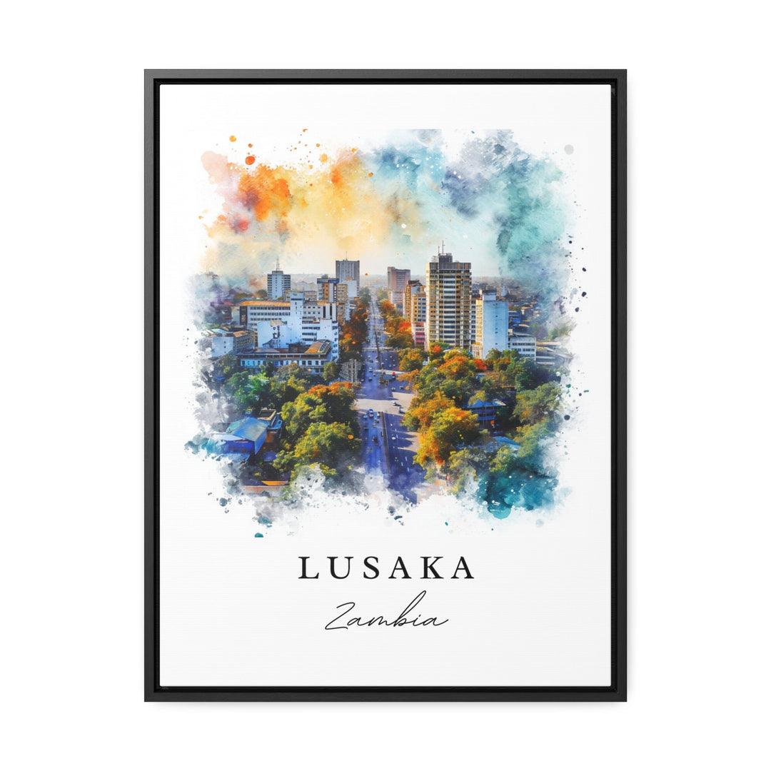 Lusaka Zambia wall art - Zambia, Lusaka print, Lusaka Wedding gift, Lusaka Birthday present, Custom Text, Perfect Gift