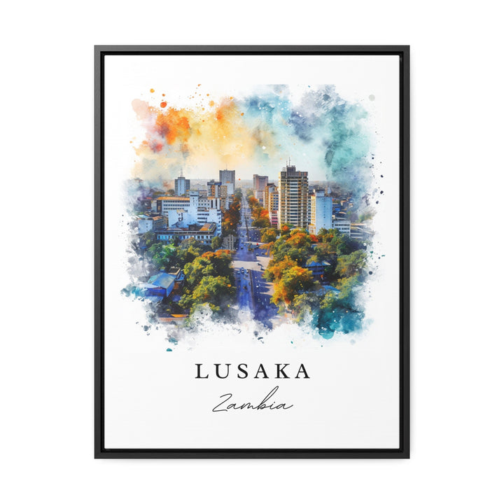 Lusaka Zambia wall art - Zambia, Lusaka print, Lusaka Wedding gift, Lusaka Birthday present, Custom Text, Perfect Gift