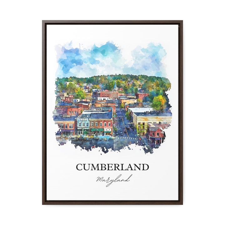 Cumberland MD Wall Art, Allegany County Print, Maryland Watercolor, Cumberland Maryland Gift, Travel Print, Travel Poster, Housewarming Gift