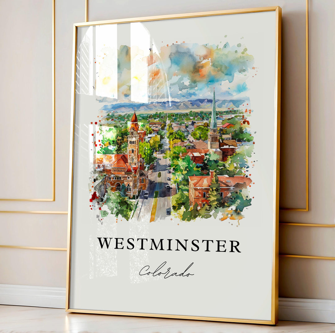 Westminster CO Art, Westminster Print, Westminster Watercolor Art, Jefferson County Gift,