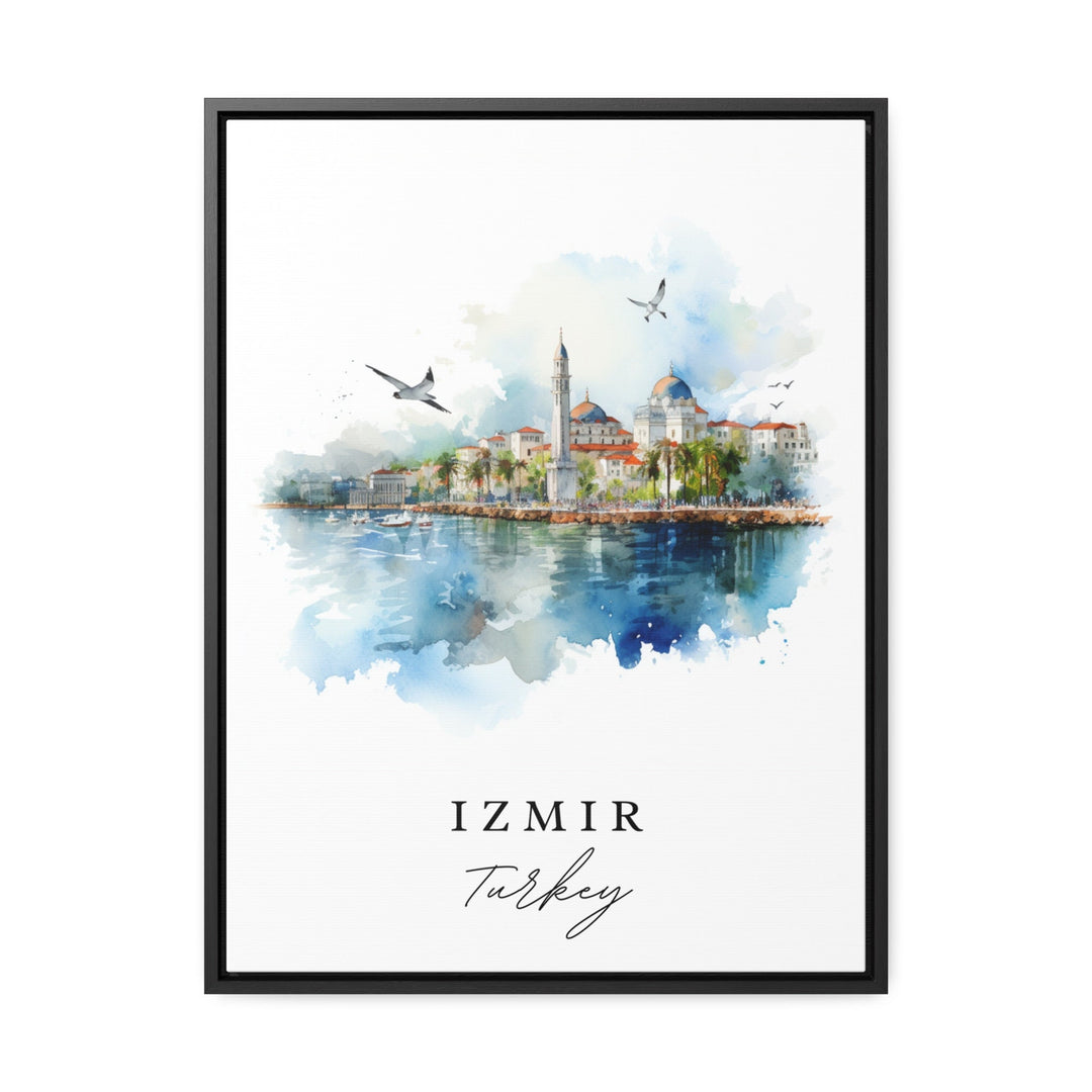 Izmir Turkey wall art - Turkey, Izmir poster print, Izmir Wedding gift, Birthday present, Custom Text, Perfect Gift for Turkish Travellers