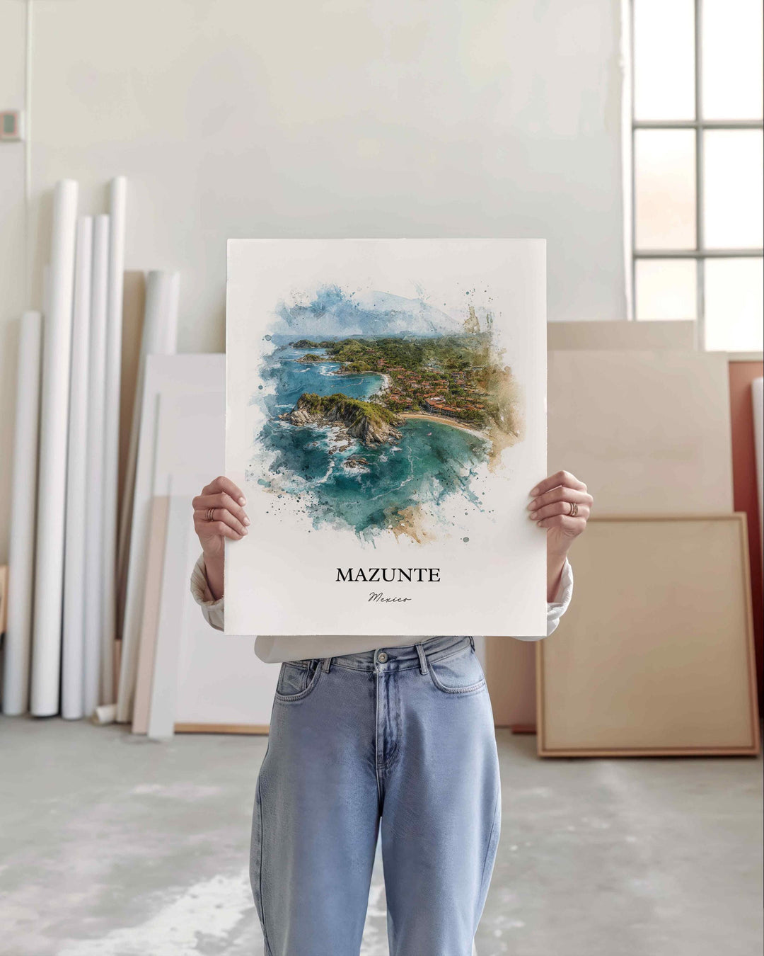 Mazunte, Mexico – Watercolor Art Print Mermejita