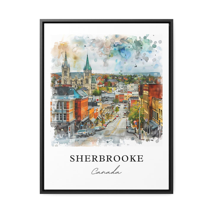 Sherbrooke Quebec Art, Sherbrooke Print, Sherbrooke Watercolor, Sherbrooke Quebec Gift, Travel Poster, Housewarming Gift