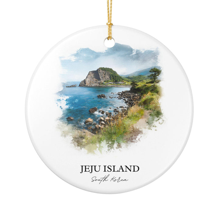 Jeju Island, South Korea Ornament: Unique Jeju South Korea Souvenir, South Korea Xmas Decor, and Authentic South Korea Gift