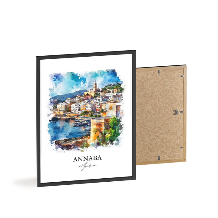 Annaba Algeria Wall Art, Annaba Print, Algeria Watercolor Art, Annaba Algeria Gift, Travel Print, Travel Poster, Housewarming Gift