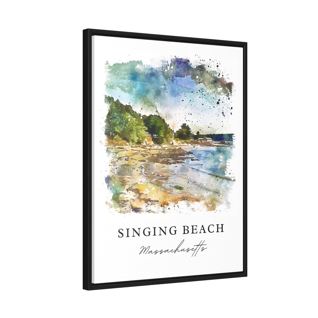 Singing Beach MA Art, Manchester-by-the-sea print, Mass. Beach Art, Travel Print, Travel Poster, Travel Gift, Housewarming Gift