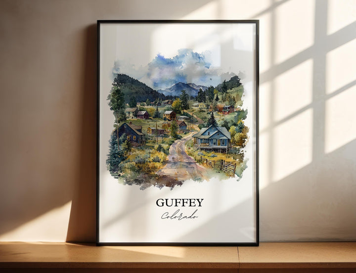 Guffey, Colorado, USA – Watercolor Art Print