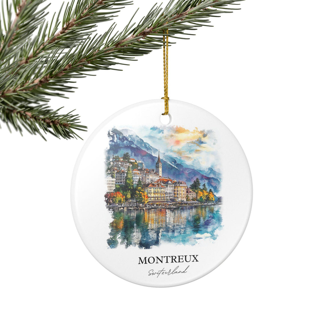 Montreux Switzerland Ornament: Unique Montreux Souvenir, Montreux Xmas Decor, and Authentic Montreux Switzerland Gift