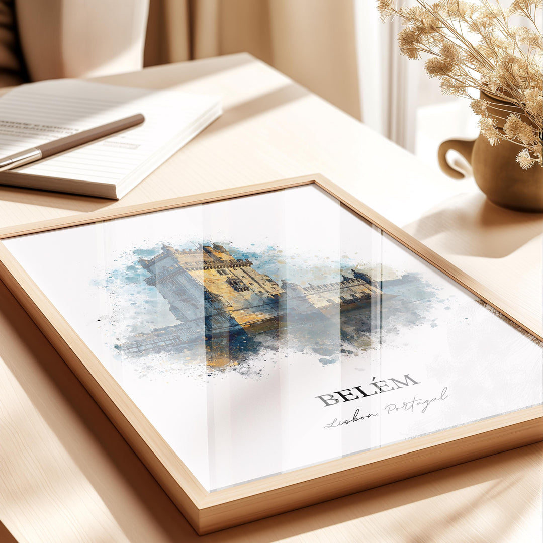 Belém, Portugal – Watercolor Art Print