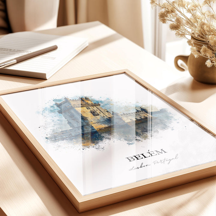 Belém, Portugal – Watercolor Art Print
