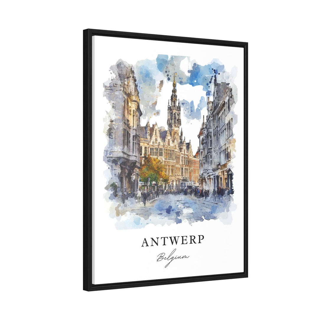 Antwerp Belgium Wall Art, Antwerp Print, Antwerp Watercolor Art, Antwerp Gift, Antwerp Travel Poster, Housewarming Gift