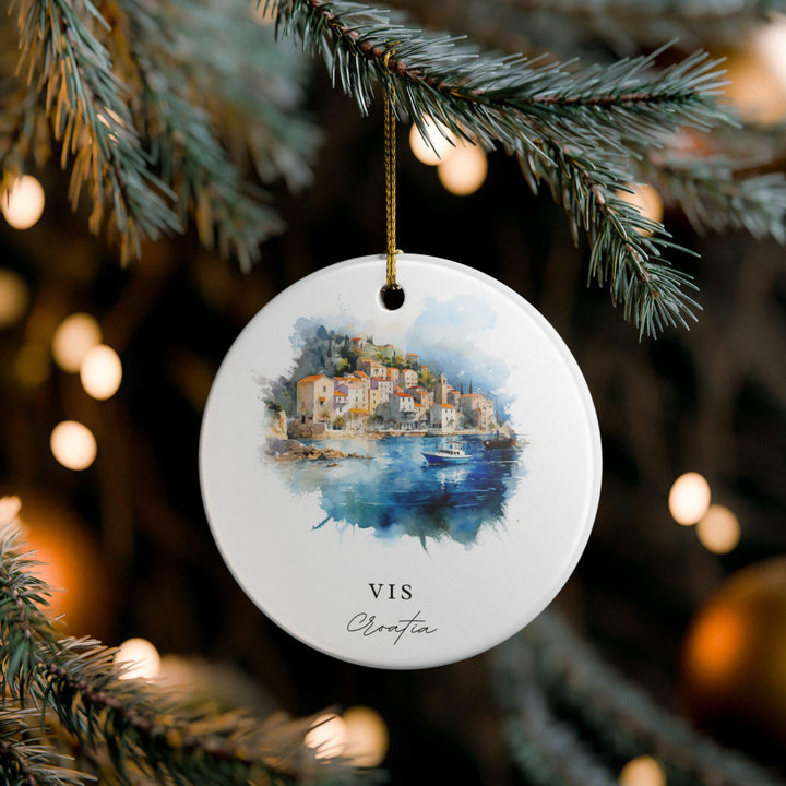 Vis Croatia Ornament: Unique Vis Souvenir, Vis Croatia Xmas Decor, and Authentic Croatia Gift