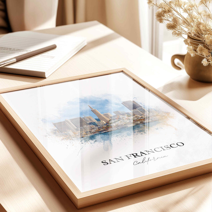 San Francisco, California – Watercolor Art Print