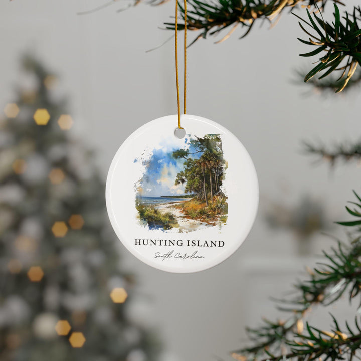 Hunting Island SC Ornament: Unique South Carolina Souvenir, South Carolina Xmas Decor, and Authentic Hunting Island Gift