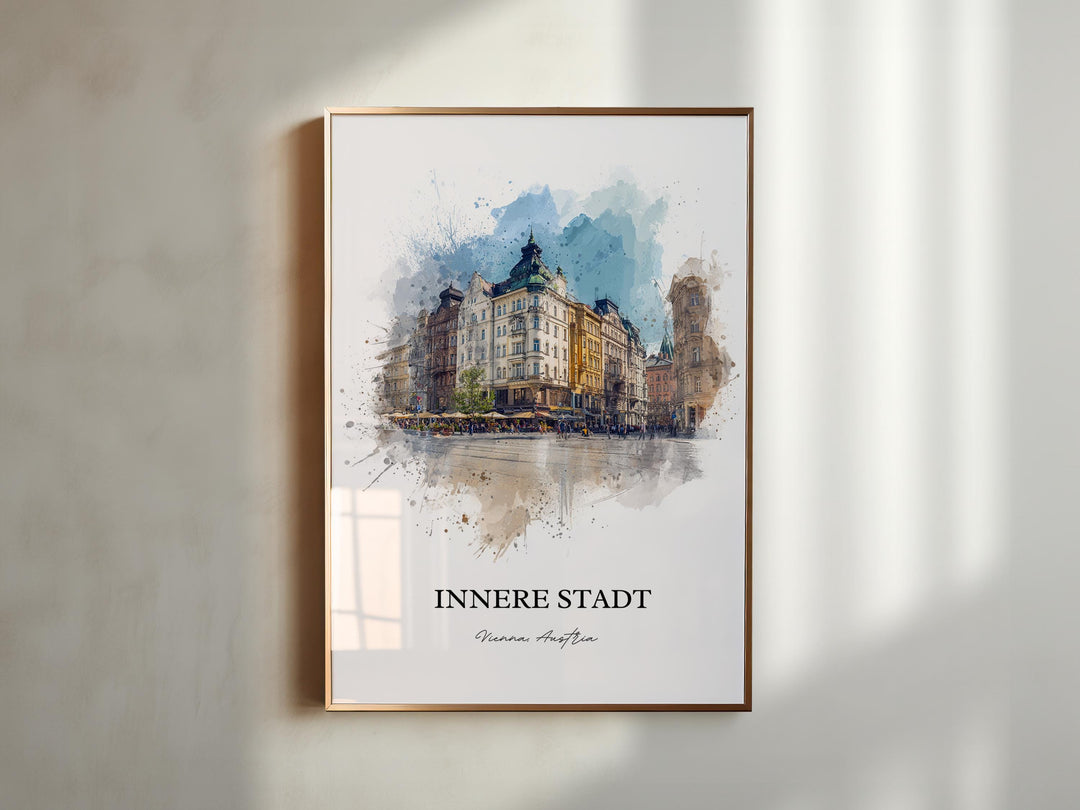 Innere Stadt, Austria – Watercolor Art Print