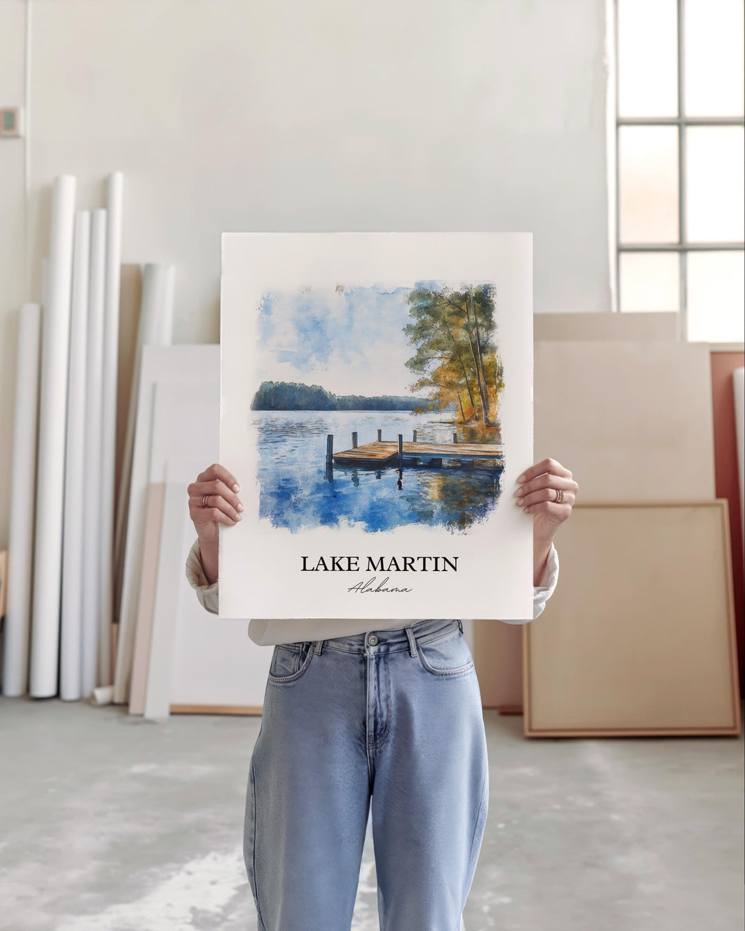 Lake Martin, Alabama – Watercolor Art Print