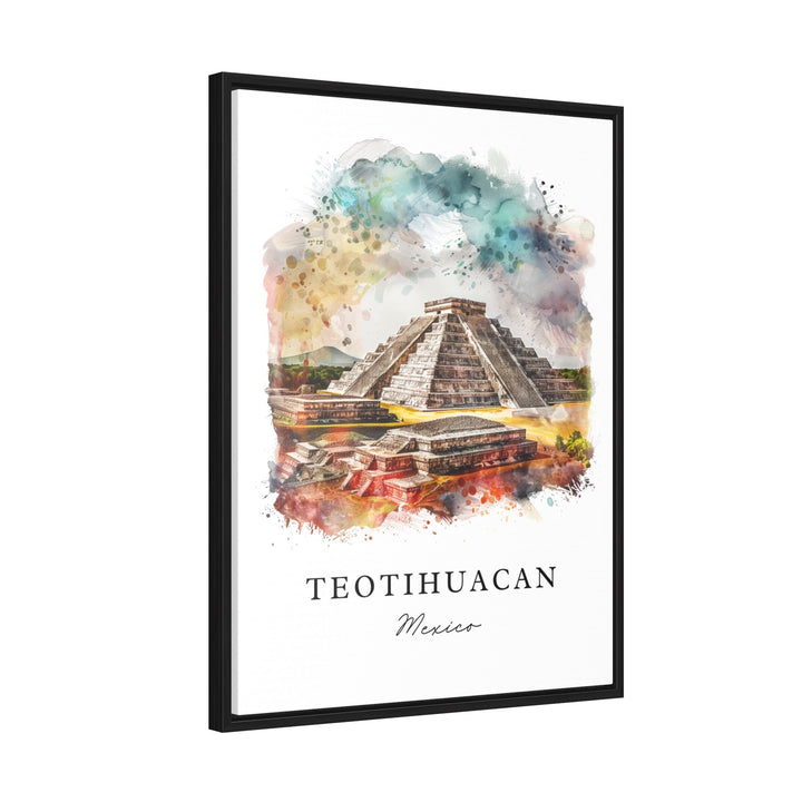 Teotihuacán Wall Art, Teotihuacán MX Print, Teotihuacán Watercolor, Teotihuacán Mexico Gift,