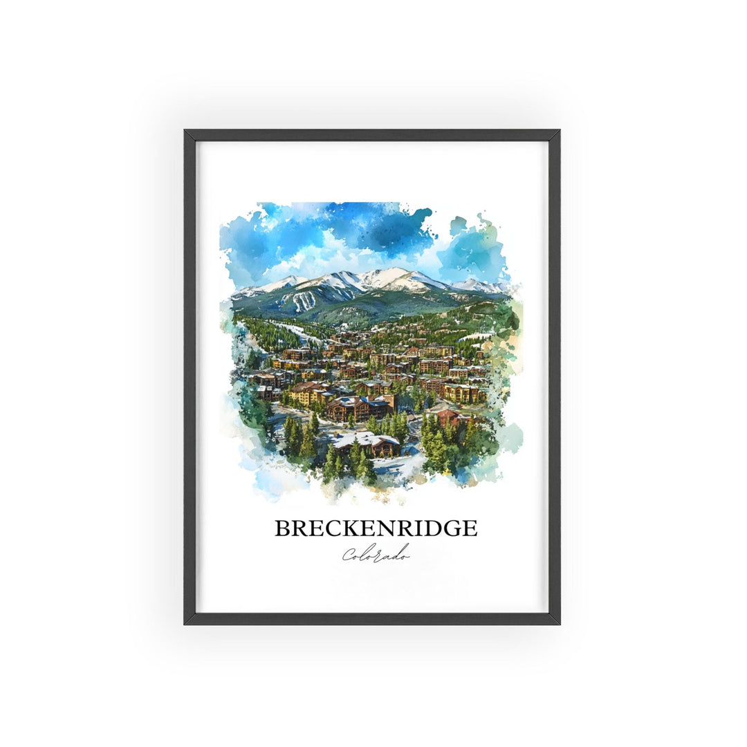 Breckenridge, Colorado, USA – Watercolor Art Print