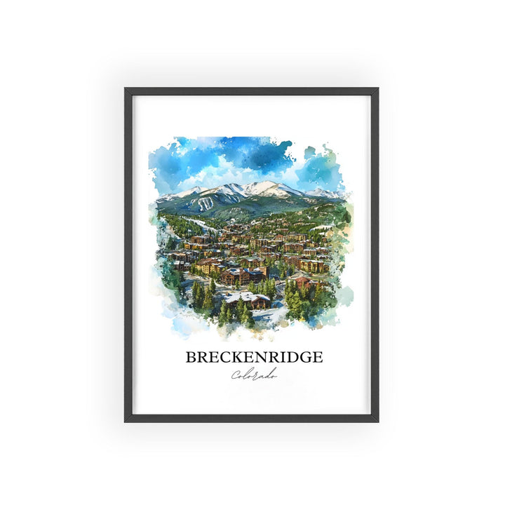 Breckenridge, Colorado, USA – Watercolor Art Print
