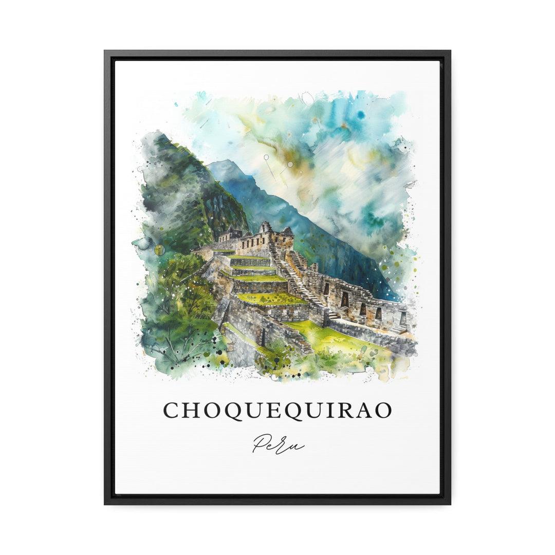 Choquequirao Wall Art, Choquequirao Peru Print, Machu Picchu Watercolor, Choquequirao Gift,