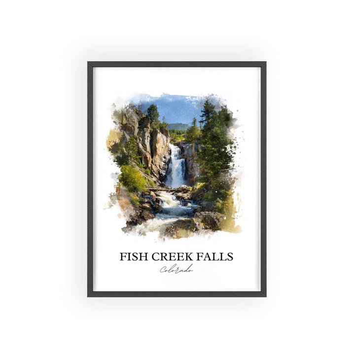 Fish Creek Falls Art, Steamboat Springs Print, Colorado Watercolor, Fish Creek Falls Gift, Travel Print, Travel Poster, Housewarming Gift
