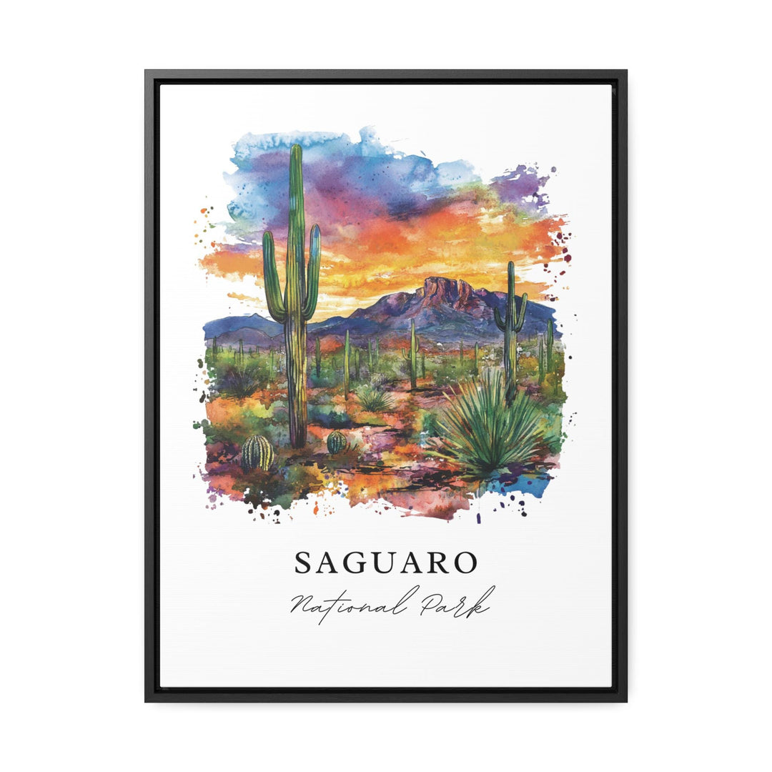 Saguaro National Park Art, Pima County Print, Saguaro Watercolor Art, Pima Arizona Gift,