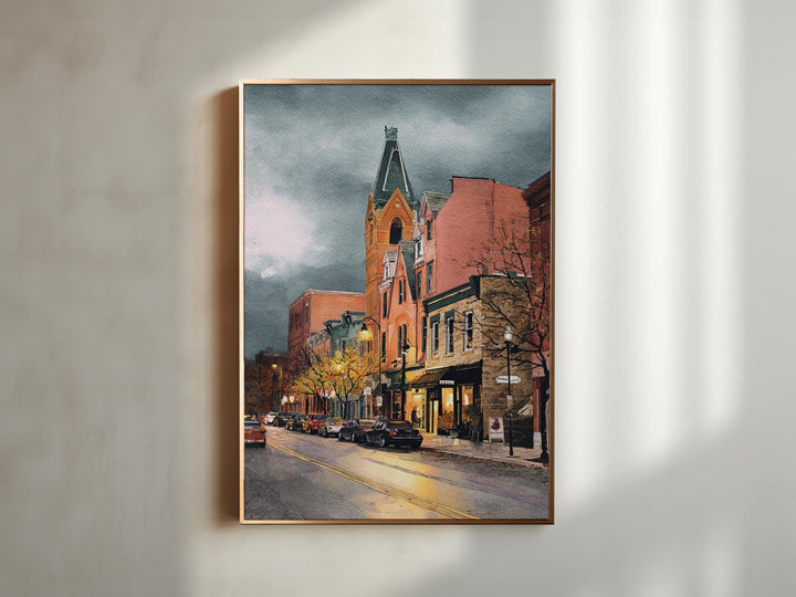 Ann Arbor, Michigan, USA – Watercolor Art Print